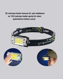 Kafa Lambası Led Fener Pratik Taşınabilir Ayarlanabilir USB Şarjlı
