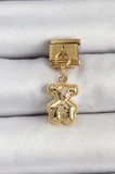 316L Çelik Sallantılı Zirkon Taşlı Ayıcık Model Gold Renk Nomination Charm 58