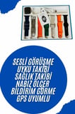 Akıllı Saat 7 Kordon Hediyeli Takvim Alarm Nabız Ölçer Bildirim Görme Sesli G?