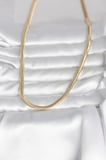 CM 14K Gold Renk Yassı Yılan Zincir Model 45 cm Kadın Kolye 5886