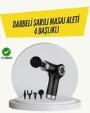 Mini Masaj Tabancası 4 Başlık 6 Hız Ayarlı