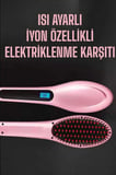 Fön Tarağı Saç Düzleştirici Sıkı Dişli Isı Ayarlı Elektriklenme Karşıt?