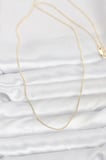 CM 14K Gold Renk İnce Top Zincirli 60 cm Kadın Kolye 5886
