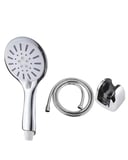 Spiral Hortumlu 4 Kademeli Krem El Duşu Başlığı Banyo Duş Seti
