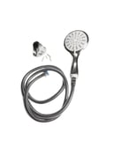 Spiral Hortumlu 4 Kademeli Krem El Duşu Başlığı Banyo Duş Seti