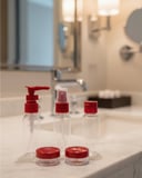 5’li Seyahat Boy Kozmetik Şişe Seti 30 ml Çantalı Organizer
