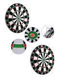 Kaliteli Ahşap Dart Tahtası 12 İnç 4 Adet Metal İğne Uçlu Ok