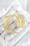 Pirinç Tel Sarma Model Gold Renk Kadın Bileklilk 5886