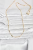 CM 14K Gold Renk Bar Zincir Model 60 cm Kadın Kolye 5886