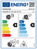 Contınental 235/50R19 103W XL FR AllSeasonContact  Oto 4 Mevsim Lastiği (Üretim Yılı: 2025)