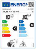 Contınental 195/55R16 91H XL WinterContact TS 870 Oto Kış Lastiği (Üretim Yılı: 2025)