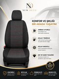 Skoda Octavia Uyumlu Oto Koltuk Kılıfı Tam Set Airbag Uyumlu 4 Mevsim Cotfit Serisi