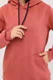 Kadın Kapüşonlu Gülkurusu Sweatshirt Hoodie