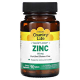 Country Life Target-Mins Zinc citrate , picolinate , bisglycinate 50 mg 90 Tablet Immune Health