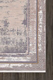 Artemis Halı Couture 00867B Gri Bej Çerçeveli Eskitme İpek Halı