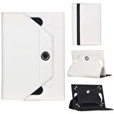 Hometech Alfa 8ST Universal Standlı Tablet Kılıfı Beyaz