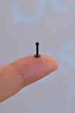 Siyah 2 mm Küçük Toplu Çelik Piercing Tragus Helix Kıkırdak Lob Conch Burun Minimal Ürün