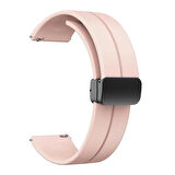 Huawei Honor Magic 2 46mm Kordon/Kayış Çizgili Tasarım Metal Toka Esnek Sağlam Silikon Kordon