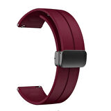 Huawei Honor Magic 2 46mm Kordon/Kayış Çizgili Tasarım Metal Toka Esnek Sağlam Silikon Kordon