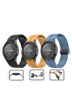 Samsung Galaxy Watch 5 40mm Kordon/Kayış  Uyumlu Tasarım Metal Toka Esnek Sağlam Silikon Kordon