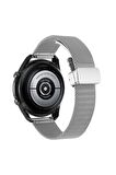 Xiaomi Amazfit Pace Kordon/Kayış Metal İnce Tel Örgü Tasarım Klipsli Ayarlanabilir Ölçü Kordon