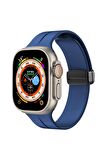 Watch Ultra 49mm Kordon/kayış Çizgili Tasarım Metal Toka Esnek Sağlam Silikon Kordon
