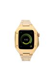 Apple Watch 7 45mm Kordon Luxury Tasarım Paslanmaz Çelik Kasa Korumalı Special Kordon/Kayış