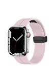 Watch 42mm Kordon/kayış Soft Pürüzsüz Yüzey Pratik Metal Tak Çıkar Tokalı Silikon Kordon