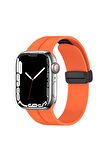 Watch 44mm Kordon/kayış Soft Pürüzsüz Yüzey Pratik Metal Tak Çıkar Tokalı Silikon Kordon