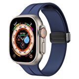  Watch Ultra 49mm Kordon/Kayış Soft Pürüzsüz Yüzey Pratik Metal Tak Çıkar Tokalı Silikon Kordon
