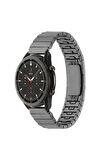 Xiaomi Amazfit Pace Kordon/kayış 22mm Metal Parça Çizgili Tasarım Otomatik Klipsli Kordon/kayış