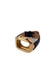 Watch 44mm Kordon/kayış Metal Gövde Leather Strap Metal Tokalı Luxury Kordon