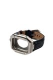 Watch 44mm Kordon/kayış Metal Gövde Leather Strap Metal Tokalı Luxury Kordon