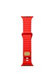 Watch 38mm Kordon/kayış Çizgi Şerit Desen Delikli Tasarım Tak Çıkar Silikon Kordon