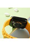 Watch 38mm Kordon/kayış Çizgi Şerit Desen Delikli Tasarım Tak Çıkar Silikon Kordon