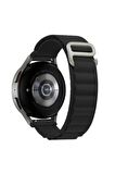 Samsung Galaxy Watch Active 2 44mm Kordon/kayış Örgü Işlemeli Metal Toka Diyazn Her Ölçüye Uyumlu