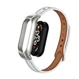 Xiaomi Mi Band 7 Kordon/Kayış Deri - Kasa Koruma 2 In 1 Şık Tasasrım Leather Kayış Kordon/Kayış