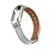 Xiaomi Mi Band 7 Kordon/Kayış Deri - Kasa Koruma 2 In 1 Şık Tasasrım Leather Kayış Kordon/Kayış