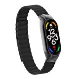 Xiaomi Mi Band 7 Kordon/Kayış Magnetik Silikon Kasa Koruma 2 In 1  Çift Renkli Mıknatıslı Kordon