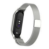 Xiaomi Mi Band 7 Kordon/Kayış Mıknatıslı Hasır Metal Kasa Koruma 2 In 1 Tel Örgü Kordon/Kayış