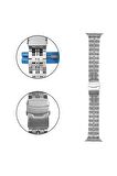 Watch 38mm/40mm Kordon/kayış Metal Şeritli Bakla Tasarım Klipsli Açma Kapama Kordon/kayış
