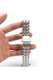 Watch 42mm/44mm Kordon/kayış Metal Şeritli Bakla Tasarım Klipsli Açma Kapama Kordon/kayış