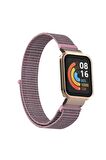 Xiaomi Mi Watch Lite Uyumlu Kordon Kayış Spor Loop Hasır Örgü Kasa 2 In 1 Cırt Cırtlı Kordon