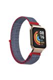 Xiaomi Mi Watch Lite Kordon/kayış Spor Loop Hasır Örgü Kasa Korumalı 2 In 1 Cırt Cırtlı Kordon