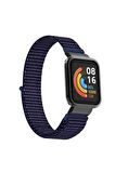 Xiaomi Mi Watch Lite Uyumlu Kordon/Kayış Spor Loop Hasır Örgü Kasa Korumalı 2 In 1 Cırtlı Kordon