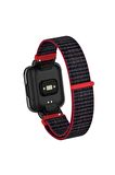 Xiaomi Mi Watch Lite Uyumlu Kordon/Kayış Spor Loop Hasır Örgü Kasa Korumalı 2 In 1 Cırtlı Kordon