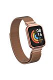 Xiaomi Mi Watch Lite Kordon/kayış Metal Hasır Örgü Kasa Korumalı Mıknatıslı 2 In 1 Tam Uyumlu Kordon