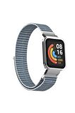Xiaomi Mi Uyumlu Watch Lite Kordon/Kayış Spor Loop Hasır Örgü Kasa Korumalı 2 In 1 Cırt Cırtlı