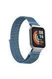 Xiaomi Mi Watch Lite Kordon/kayış Spor Loop Hasır Örgü Kasa Korumalı 2 In 1 Cırt Cırtlı Kordon