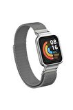 Xiaomi Mi Watch Lite Kordon/kayış Metal Hasır Örgü Kasa Korumalı Mıknatıslı 2 In 1 Tam Uyumlu Kordon